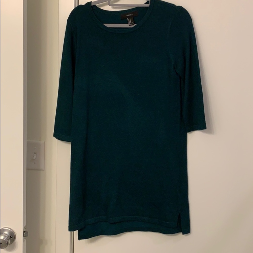 Dark teal sweater dress
